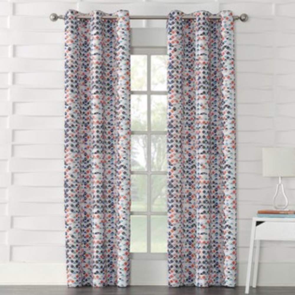 Geometric Patterned Window Curtains